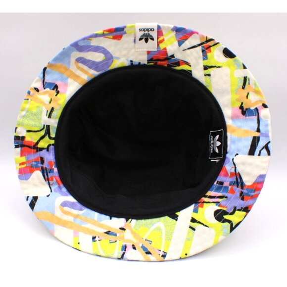 Adidas Love Unites Bucket Hat Multicolor Abstract Bright Print Adult Cotton 20.5 - Picture 6 of 8